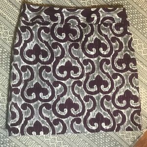 Ann Taylor purple and gray pattern skirt